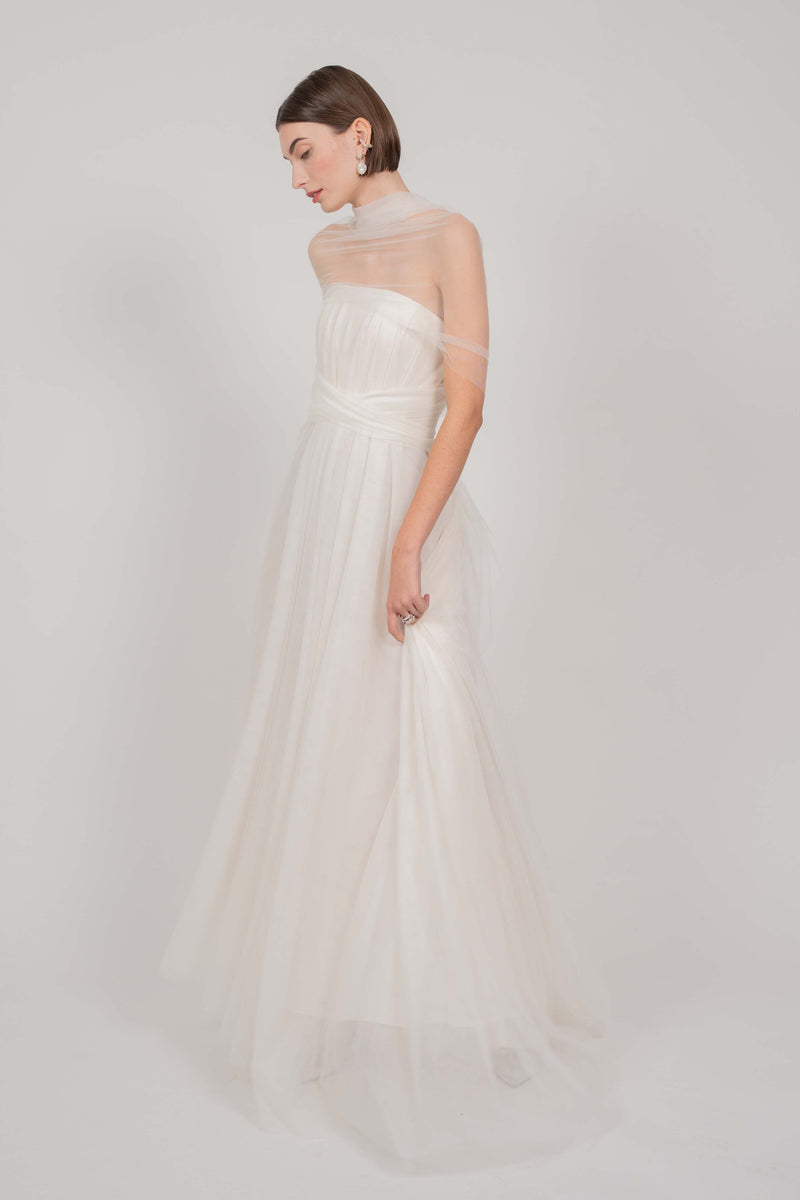 SEMITRANSPARENT DRESS (IVORY)