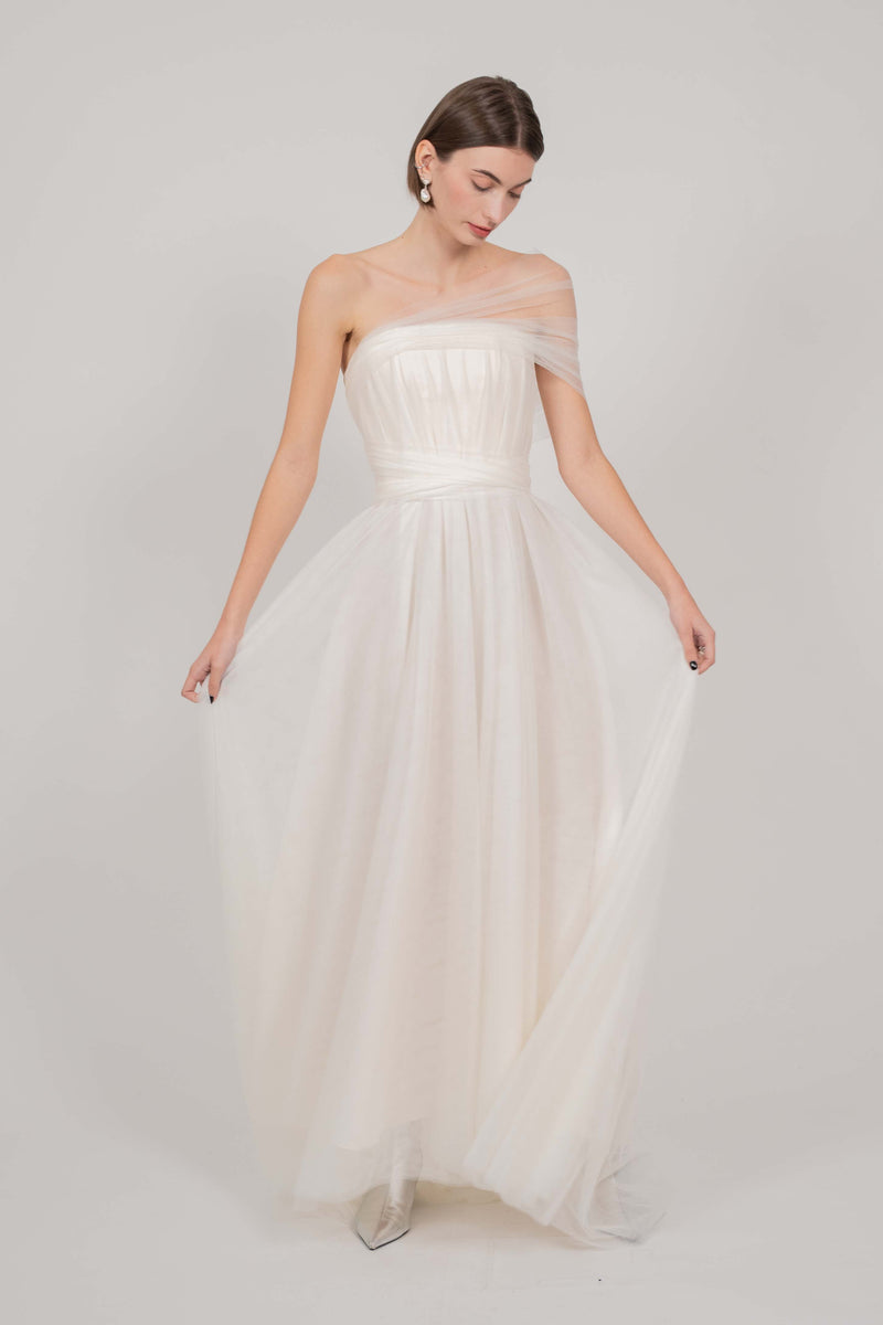 SEMITRANSPARENT DRESS (IVORY)