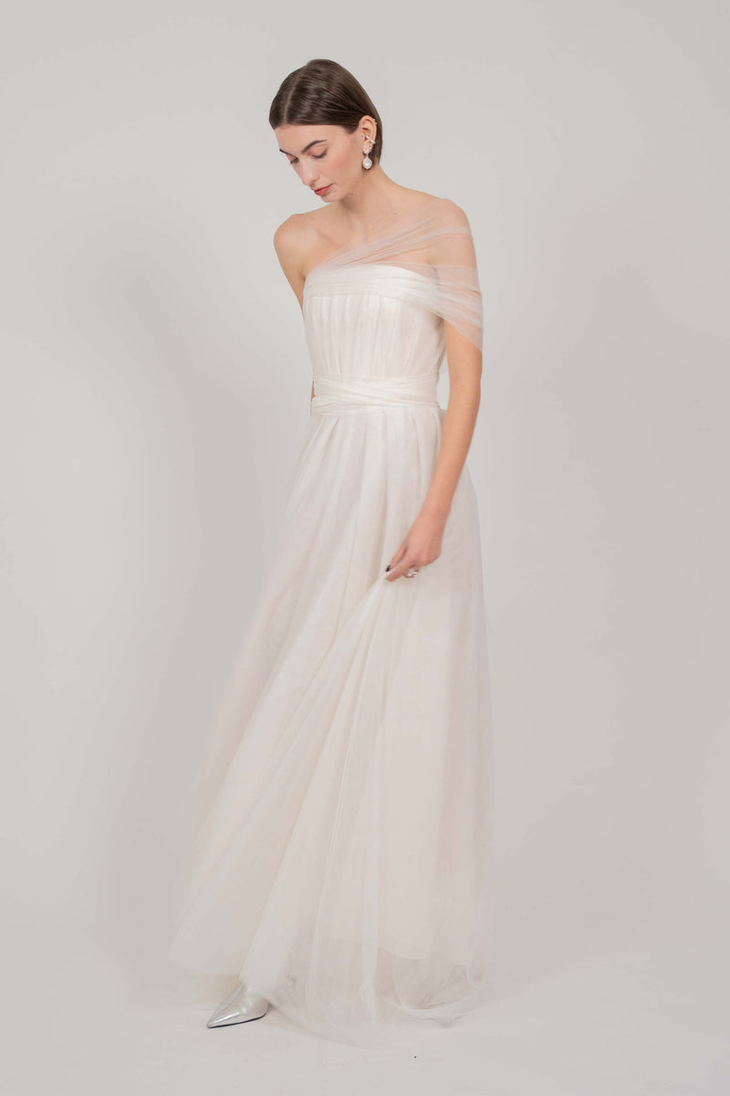 SEMITRANSPARENT DRESS (IVORY)