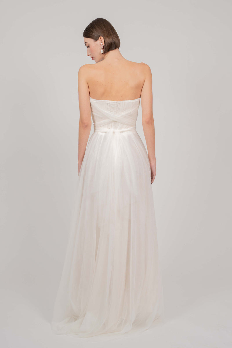 SEMITRANSPARENT DRESS (IVORY)