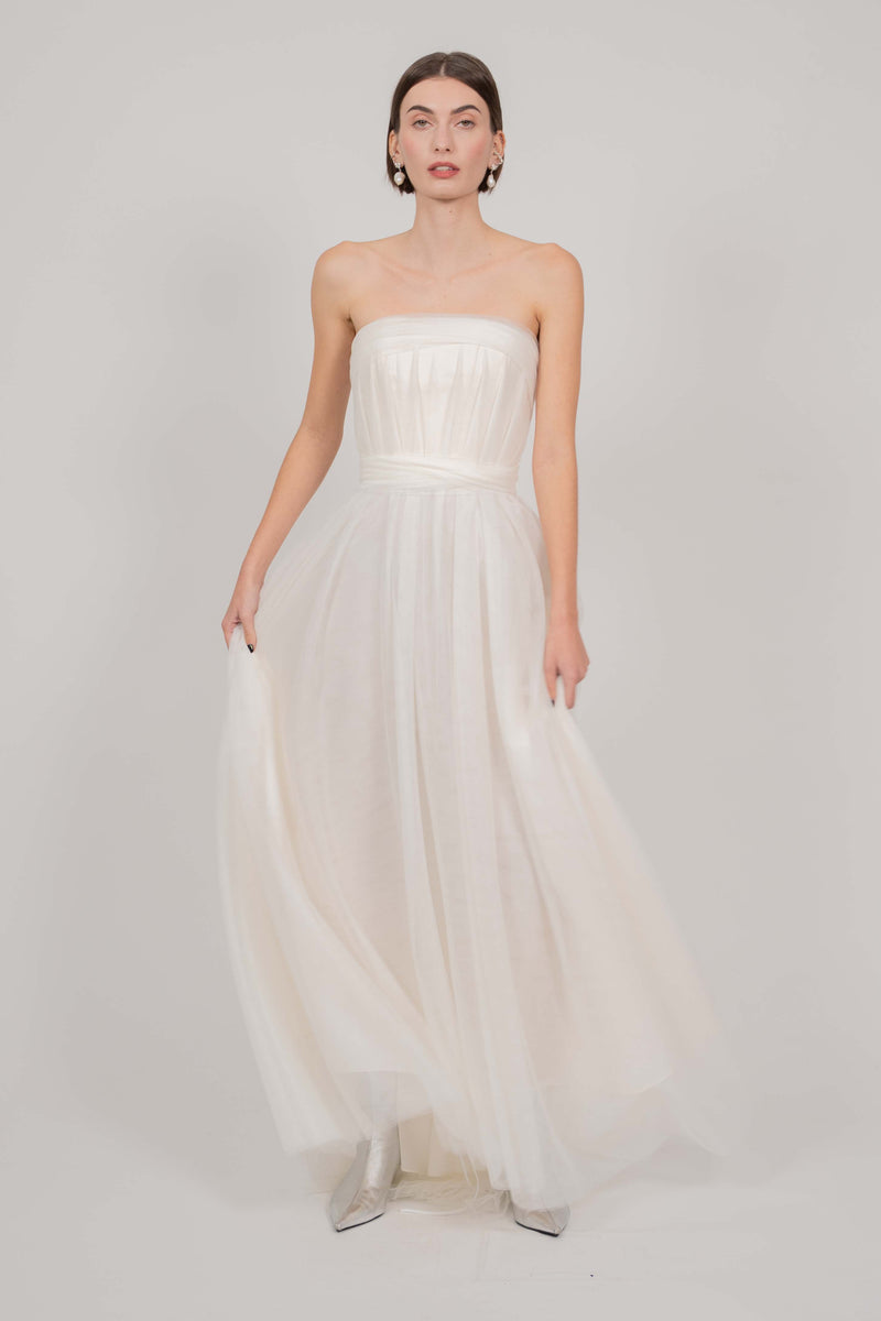 SEMITRANSPARENT DRESS (IVORY)