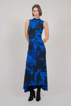 ELASTIC DRESS MIDI (BLUE PRINT)