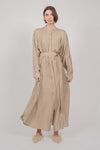 SHIRT DRESS MAXI (BEIGE)