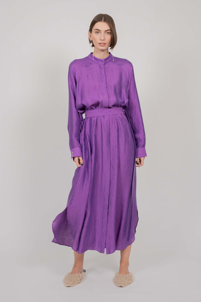 SHIRT DRESS MAXI (PURPLE)