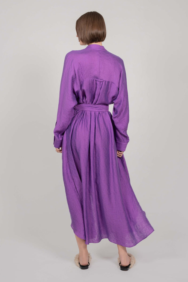SHIRT DRESS MAXI (PURPLE)