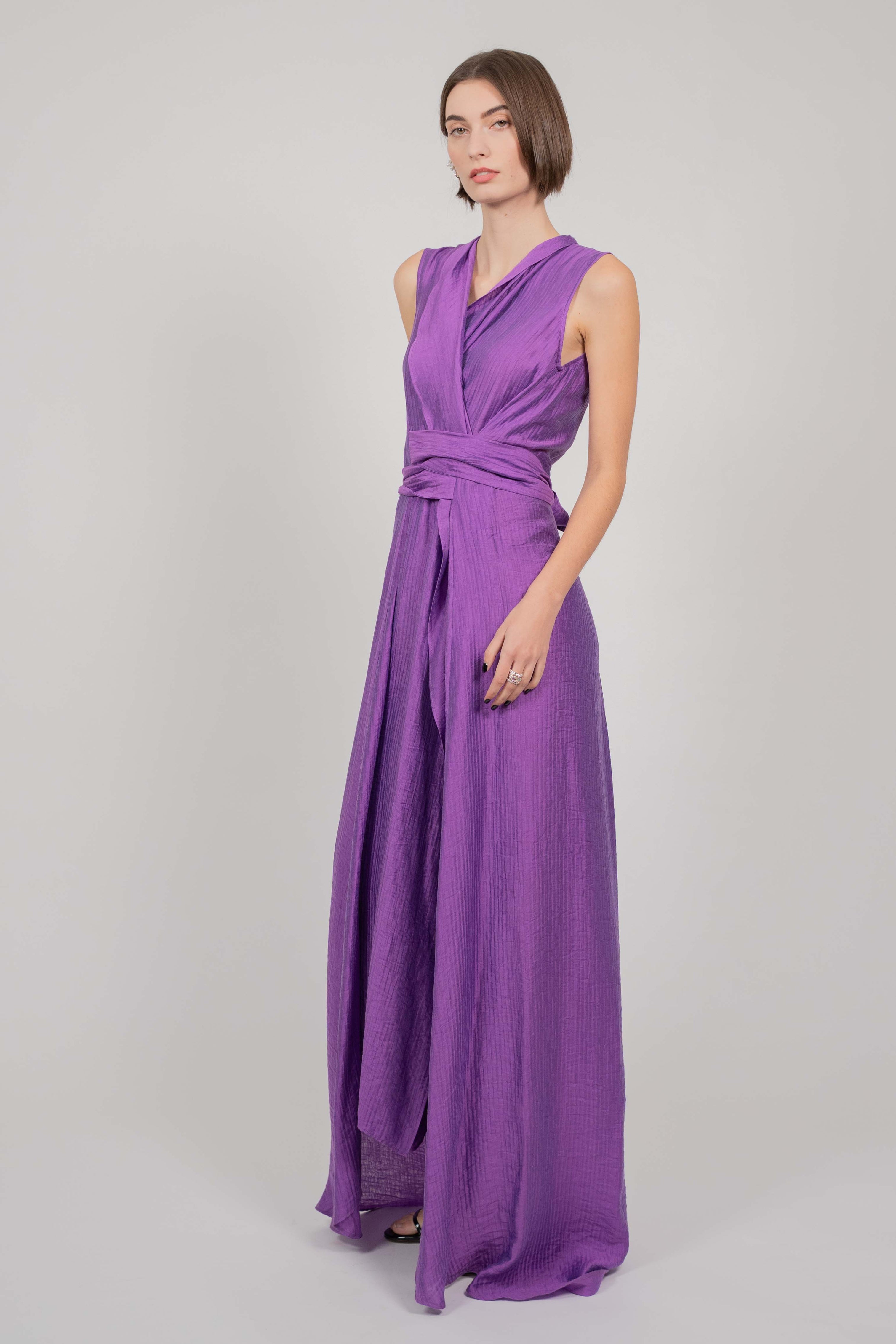 SUMMER DRESS ROBE MAXI (PURPLE)  Leeda