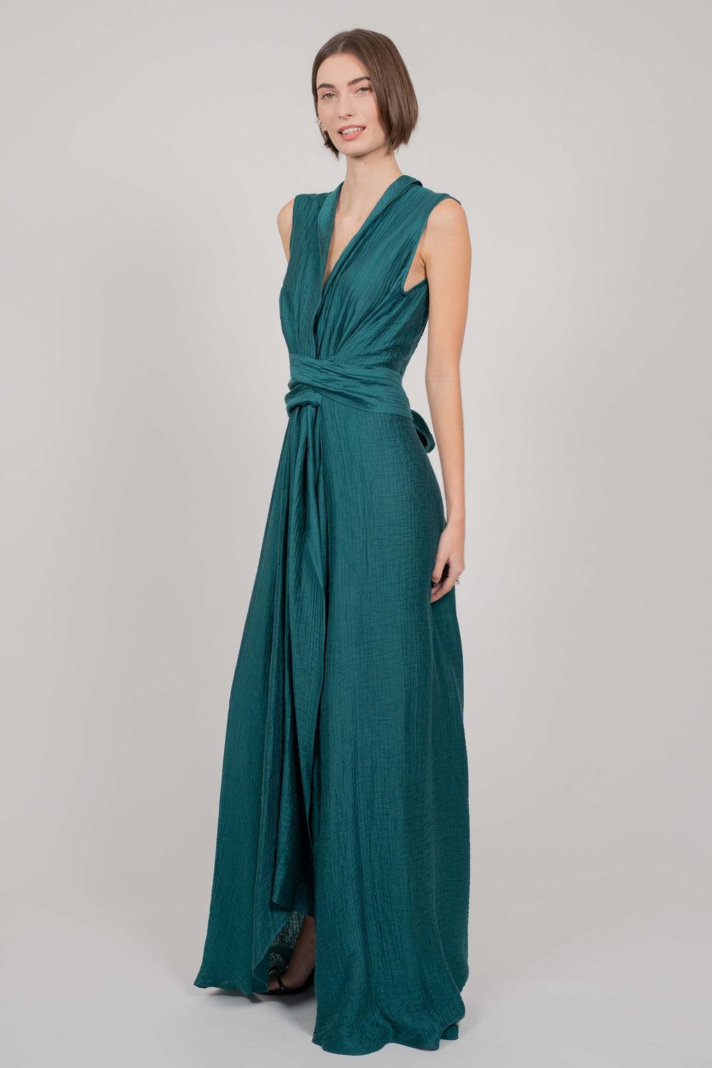 SUMMER ROBE DRESS MAXI (PEACOCK GREEN)