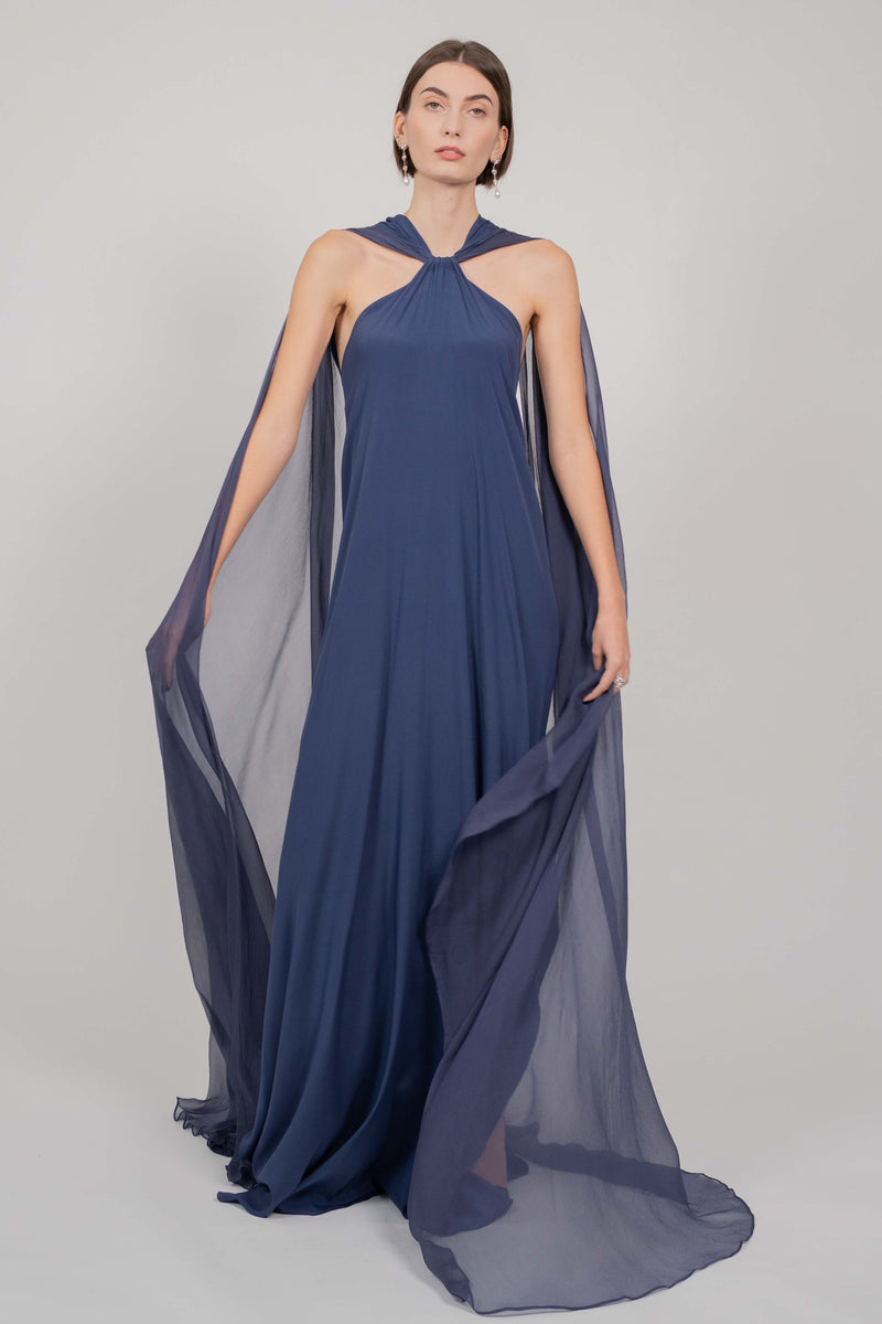 LONG DRESS WITH TRAIN