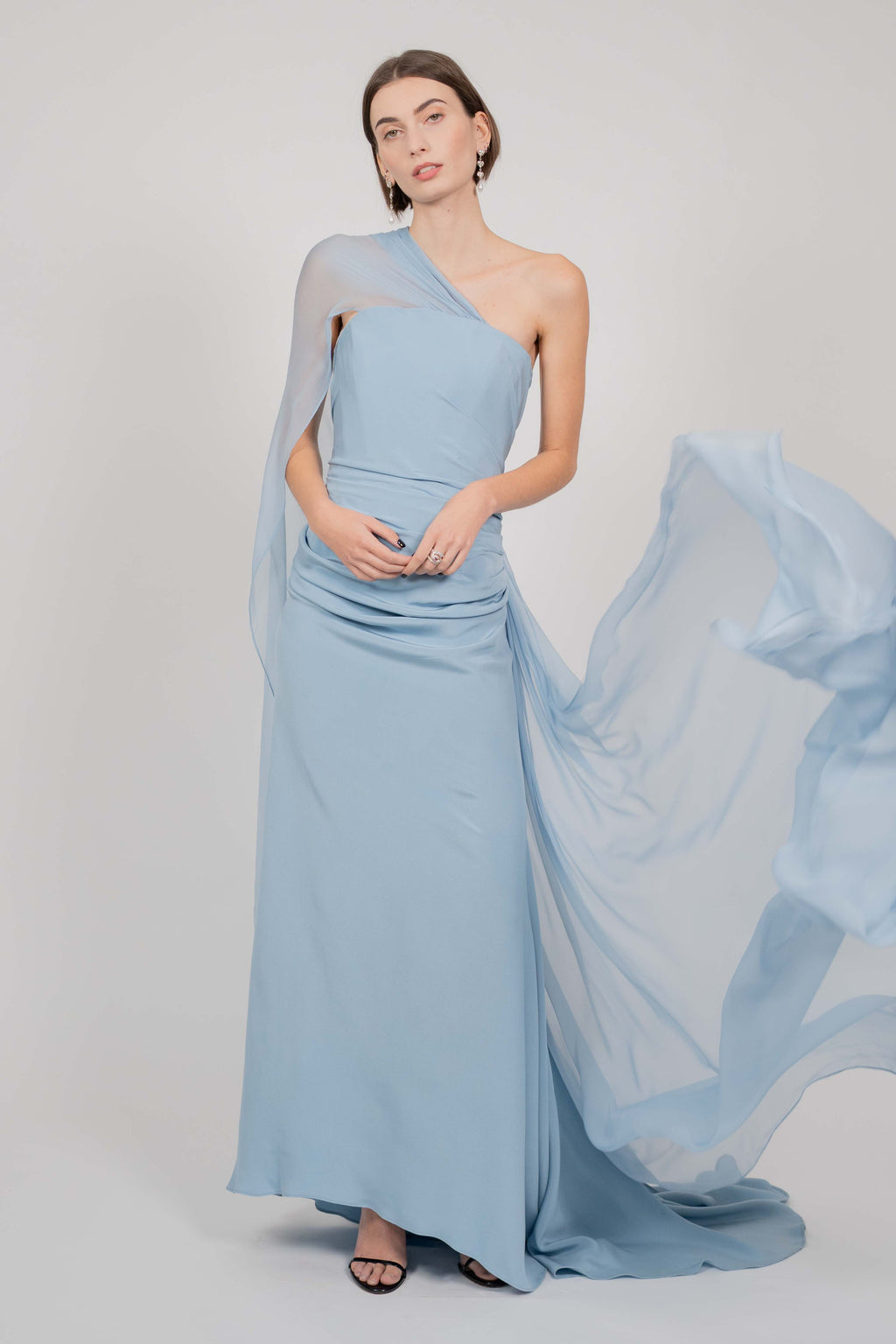 LONG CORSET GOWN (PALE BLUE) - RENTAL