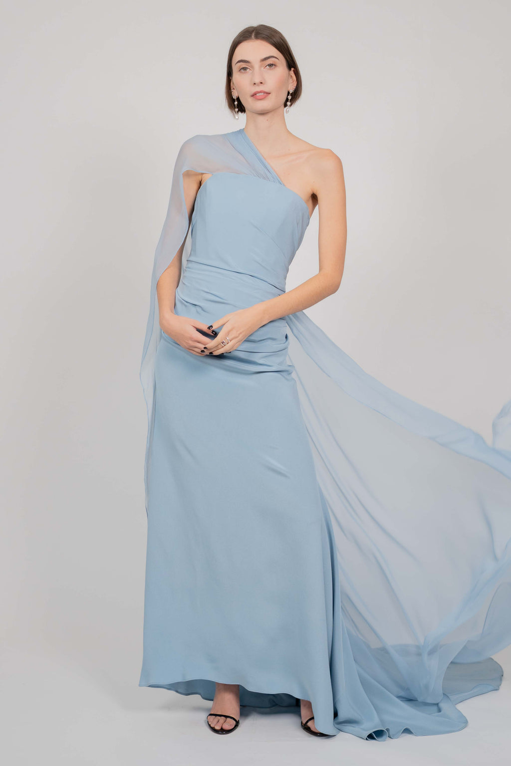 LONG CORSET GOWN (PALE BLUE)