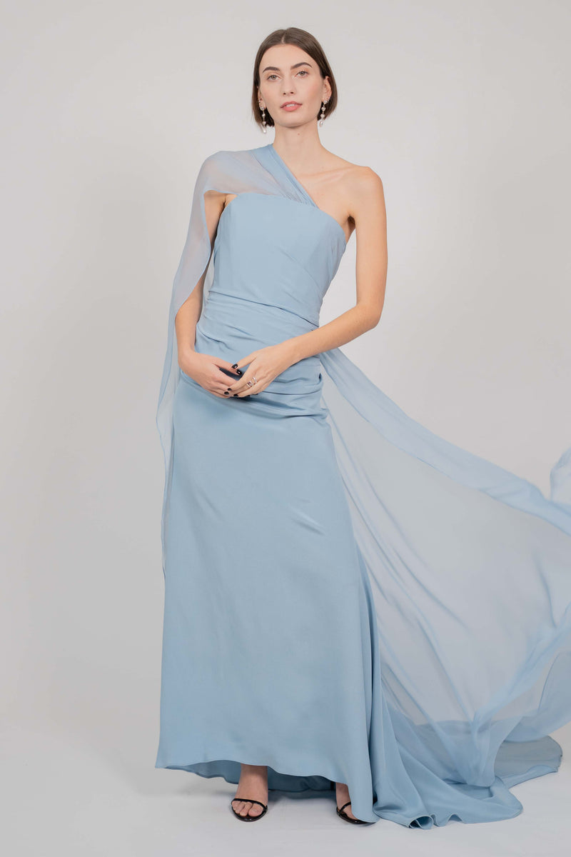 LONG CORSET GOWN (PALE BLUE)