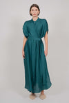 SHIRT DRESS WITH BELT (GREEN)