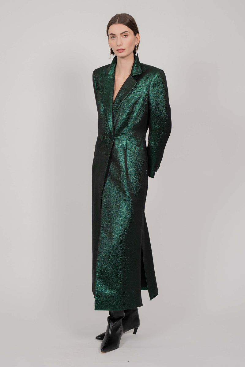 WOOL LONG COAT (GREEN)