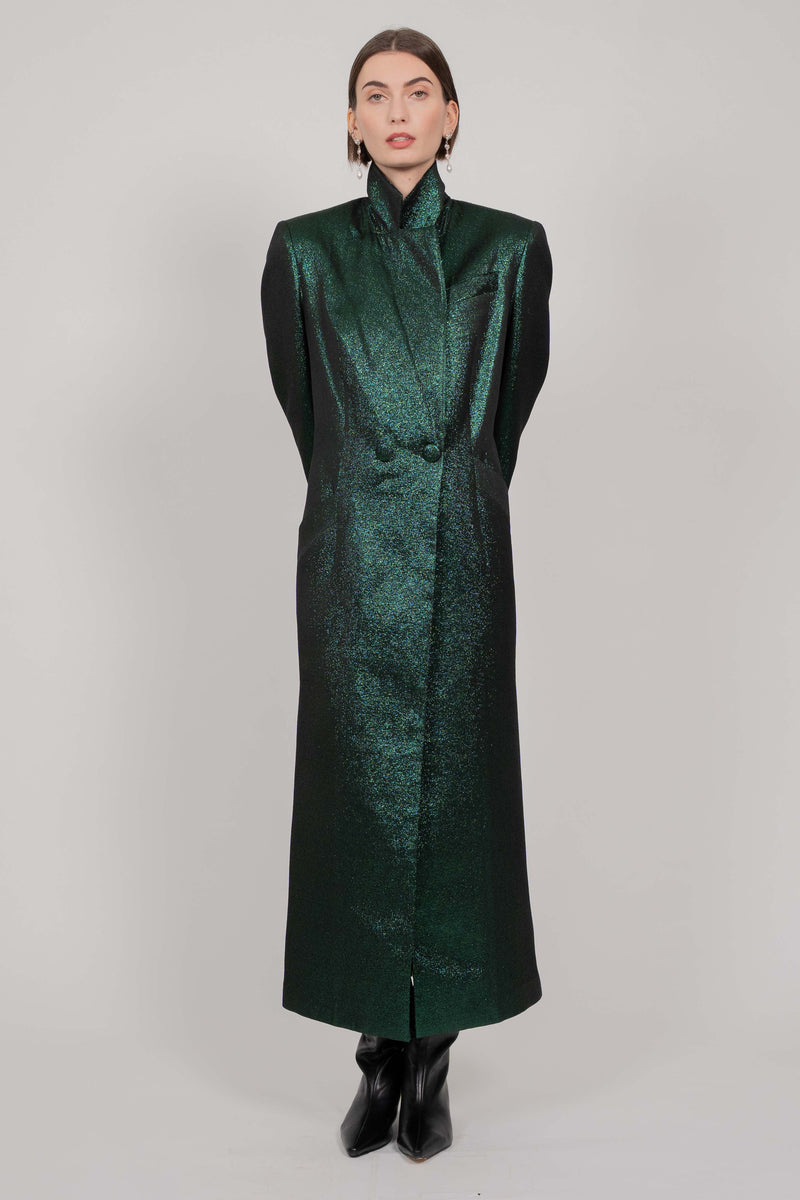 WOOL LONG COAT (GREEN)