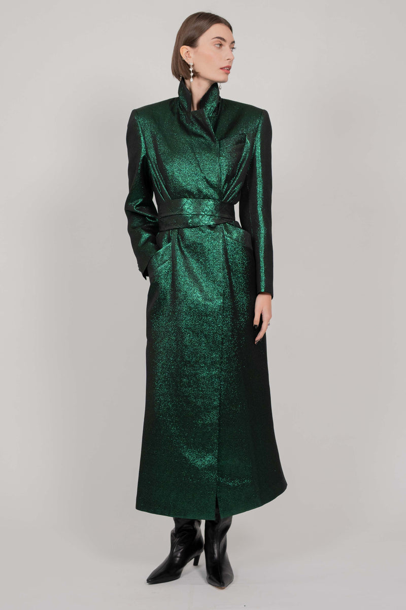 WOOL LONG COAT (GREEN)