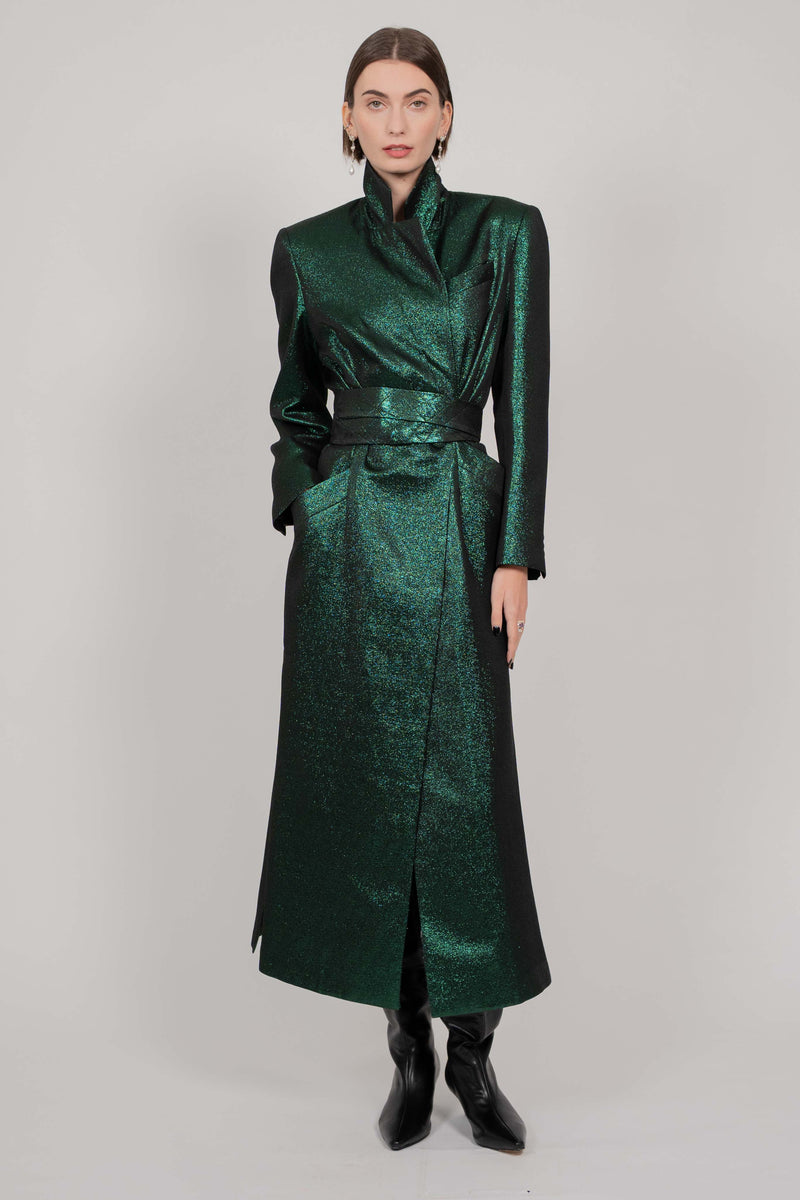 WOOL LONG COAT (GREEN)