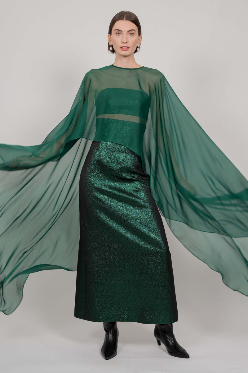 SILK CAPE (GREEN)