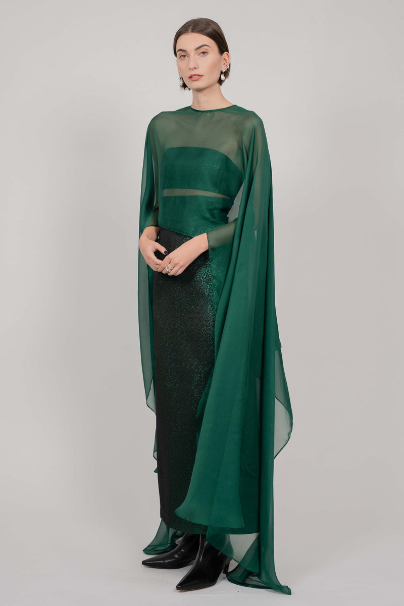 SILK CAPE (GREEN)