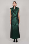 SLEEVELESS BLAZER VEST (GREEN)