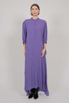 SILK SHIRT DRESS WITH BALOON SLEEVES (VIOLET)