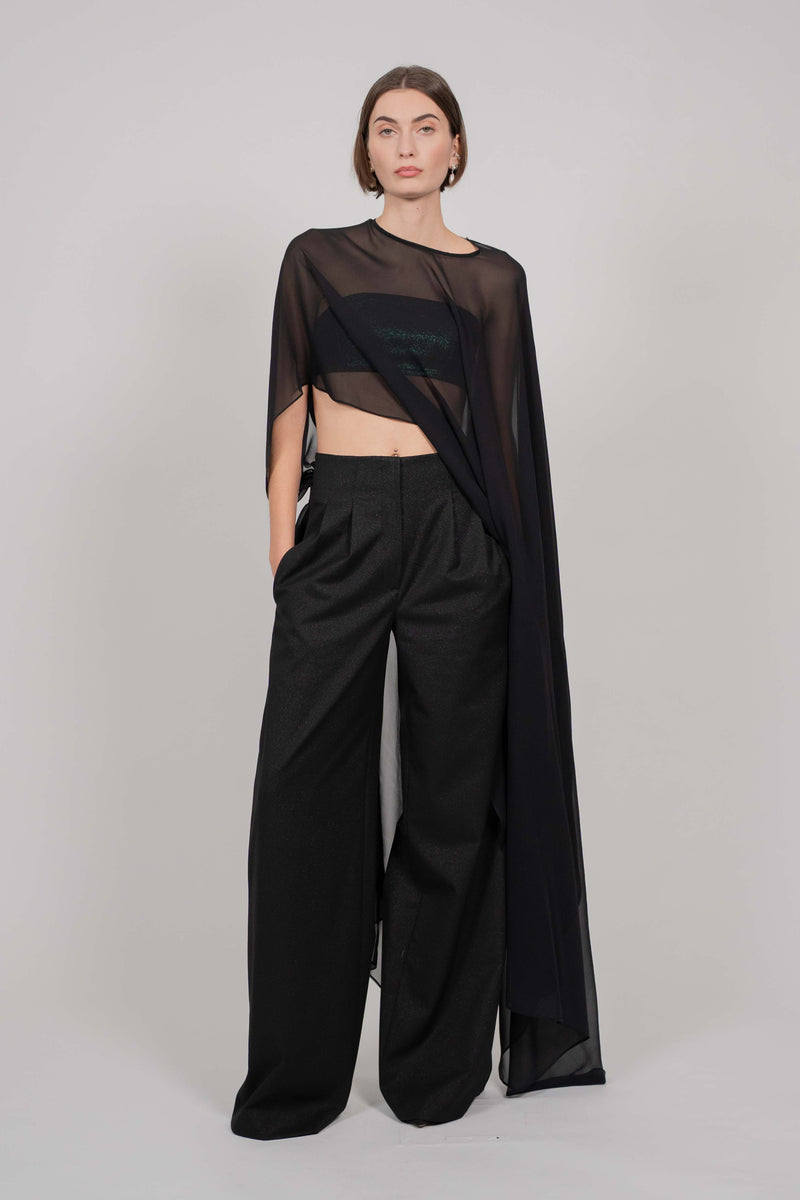 SILK CAPE (BLACK)