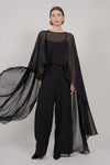 JUMPSUIT & CAPE (BLACK) - RENTAL