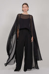 SILK CAPE (BLACK)