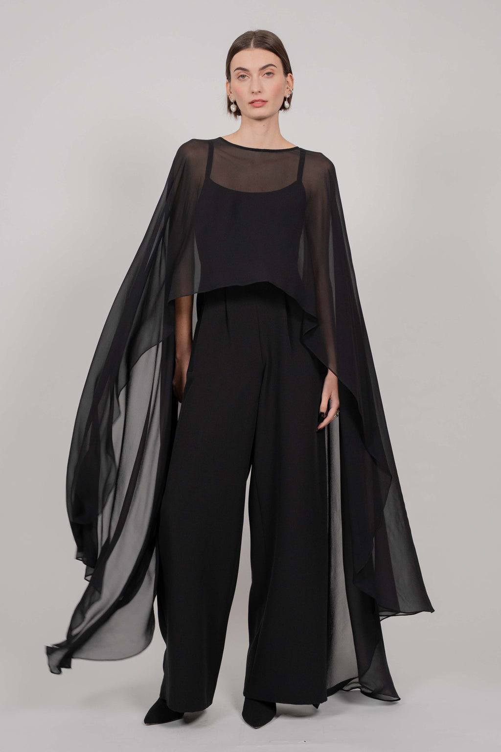 JUMPSUIT & CAPE (BLACK) - RENTAL