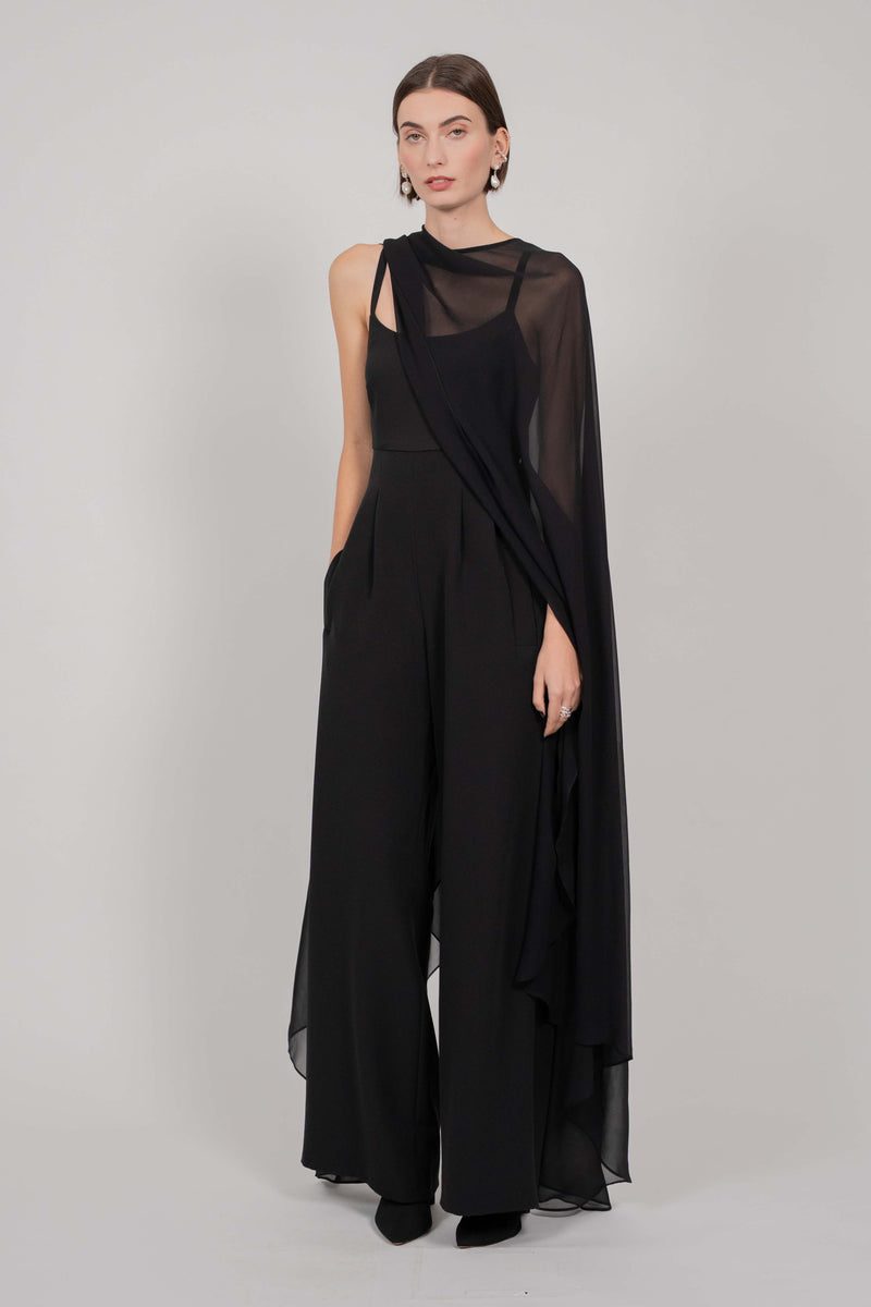 SILK CAPE (BLACK)