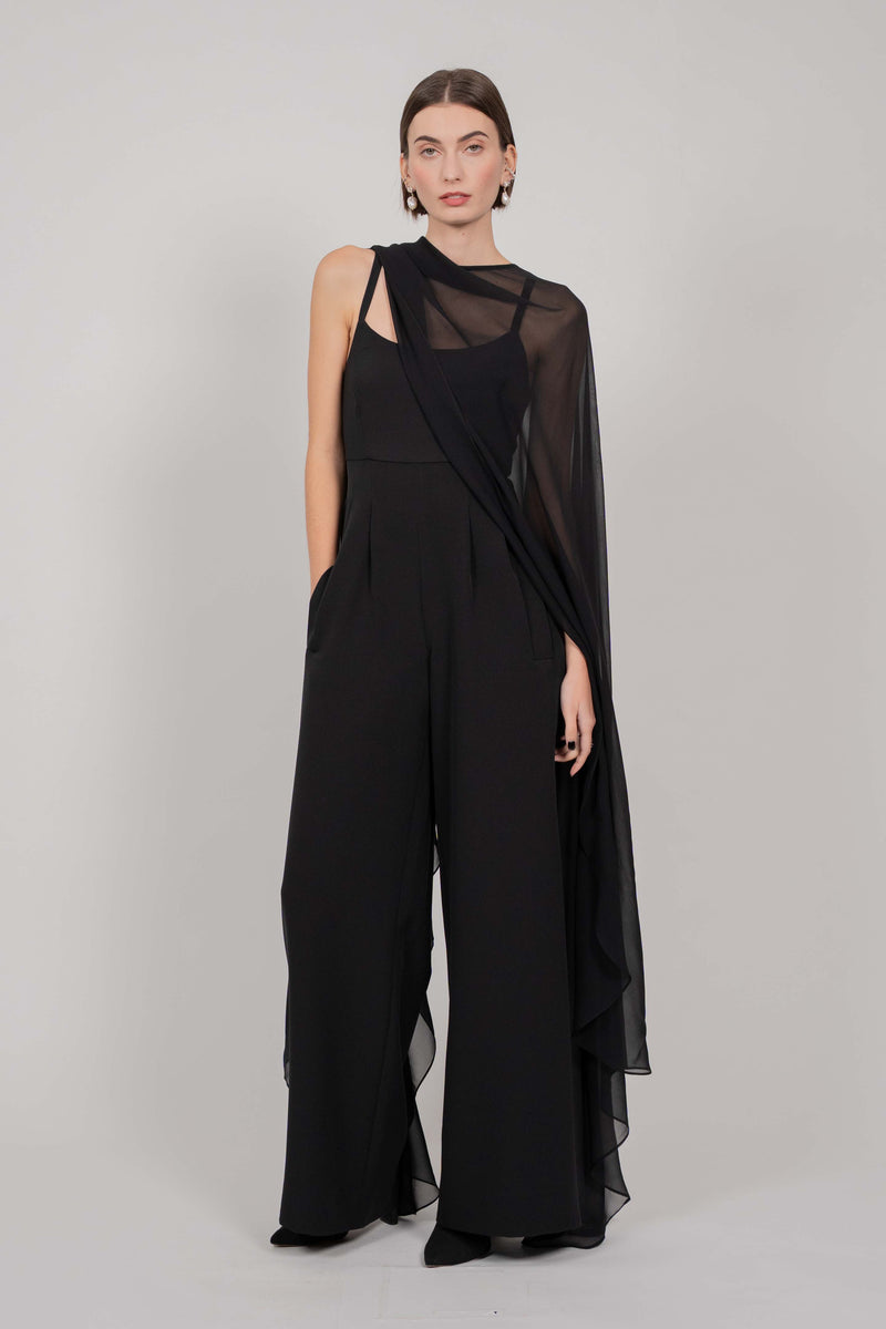 JUMPSUIT & CAPE (BLACK) - RENTAL