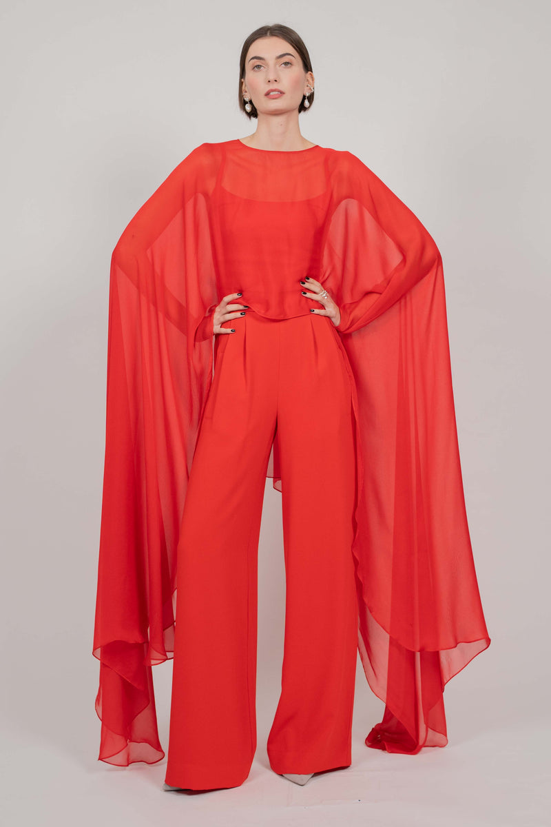 SILK CAPE (RED)
