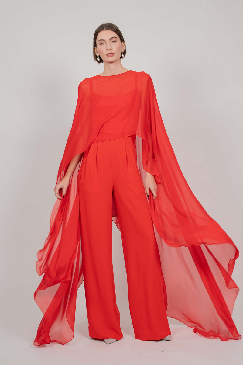 SILK CAPE (RED)