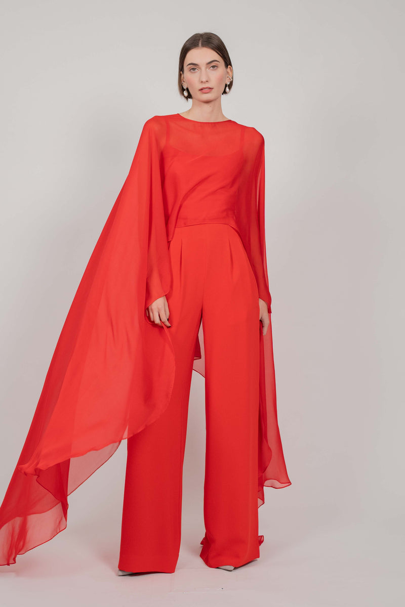 SILK CAPE (RED)