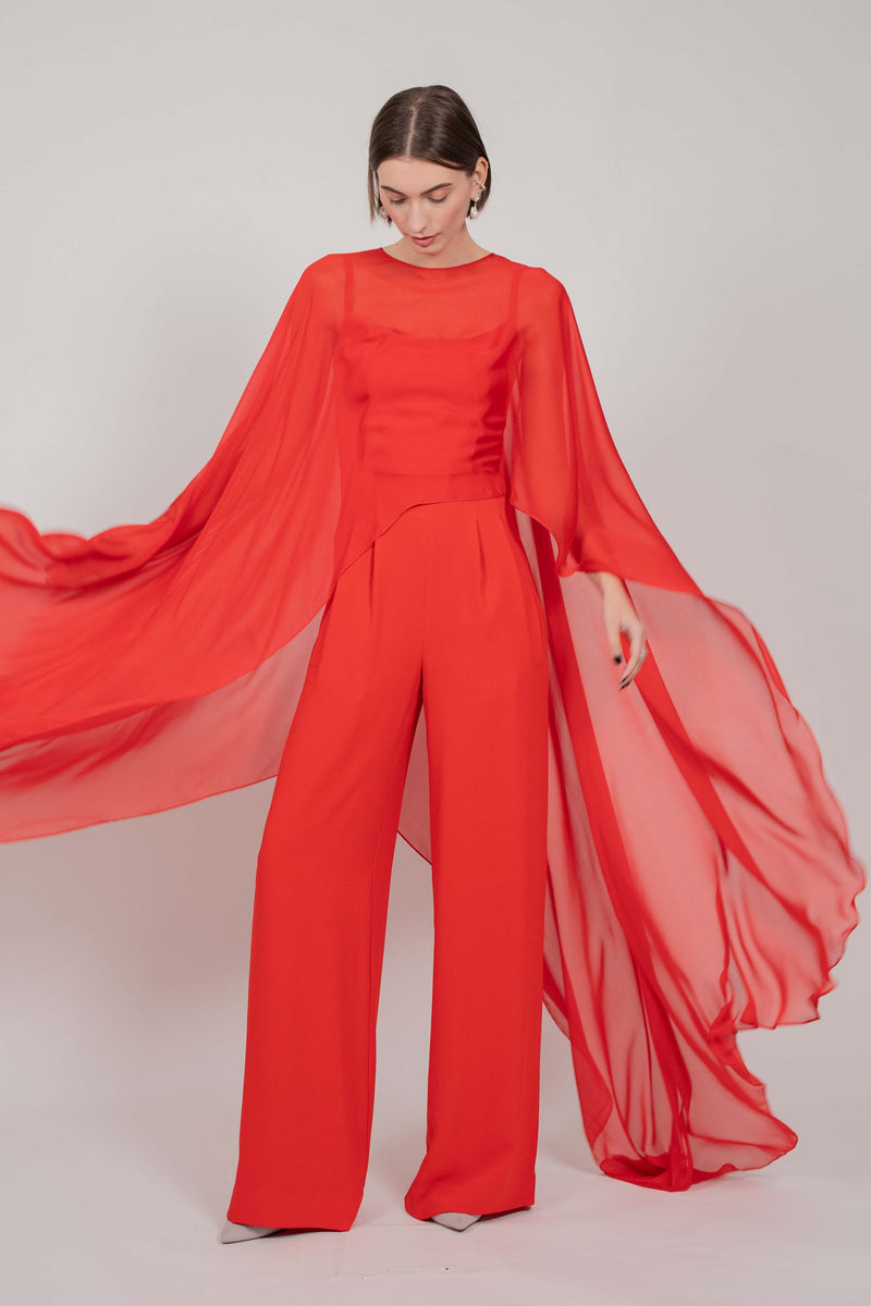 SILK CAPE (RED)