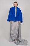 CROPPED COAT BLURR BLUE