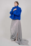 CROPPED COAT BLURR BLUE