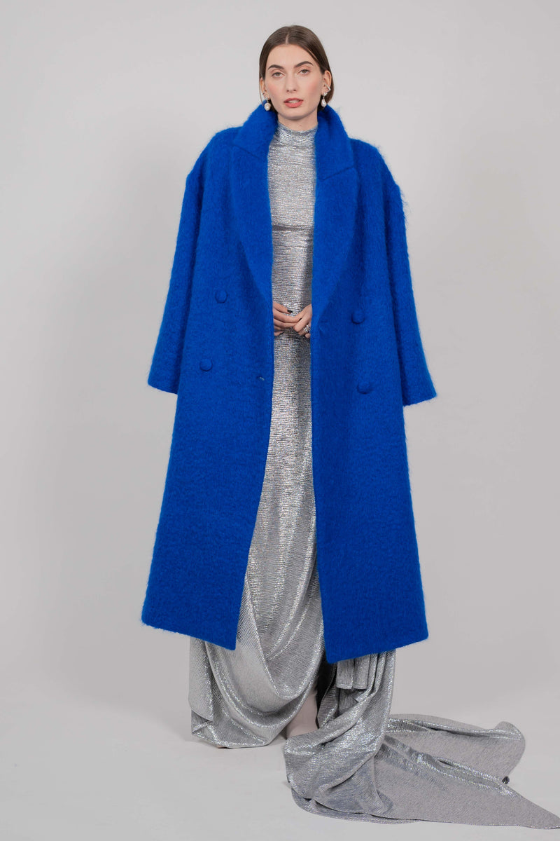 LONG COAT BLURR BLUE