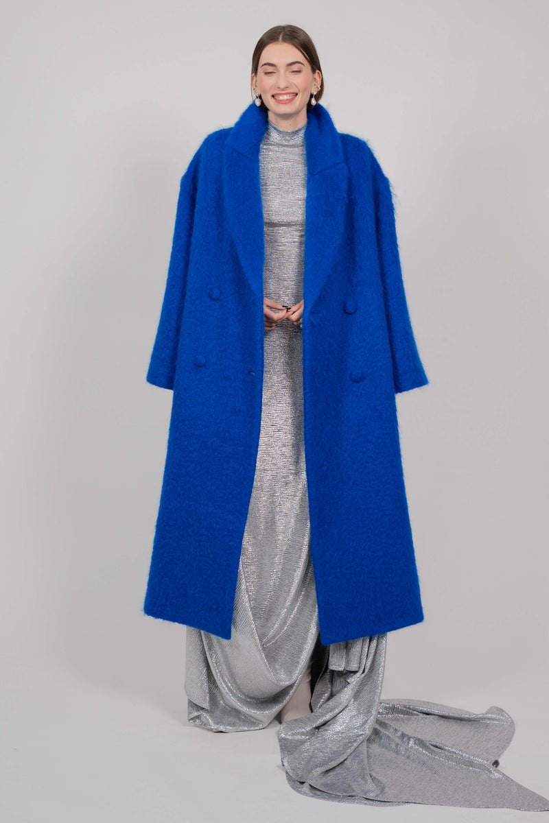 LONG COAT BLURR BLUE