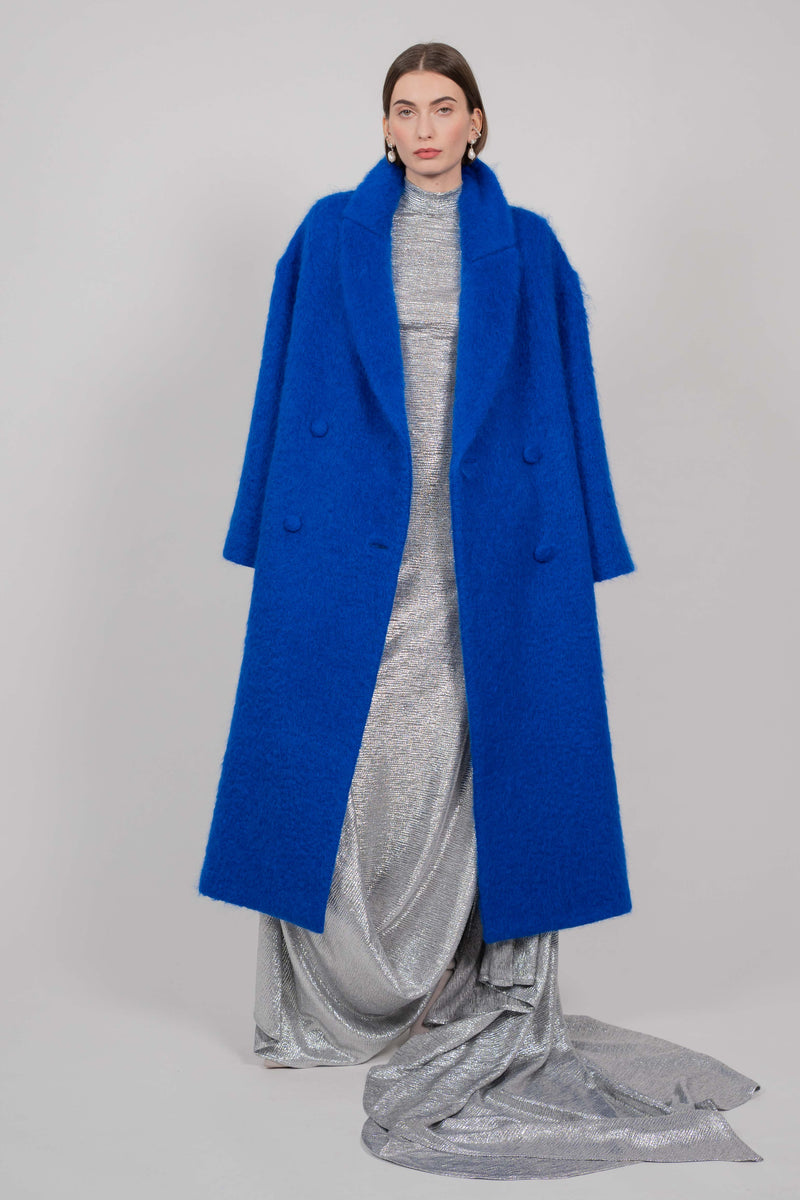 LONG COAT BLURR BLUE