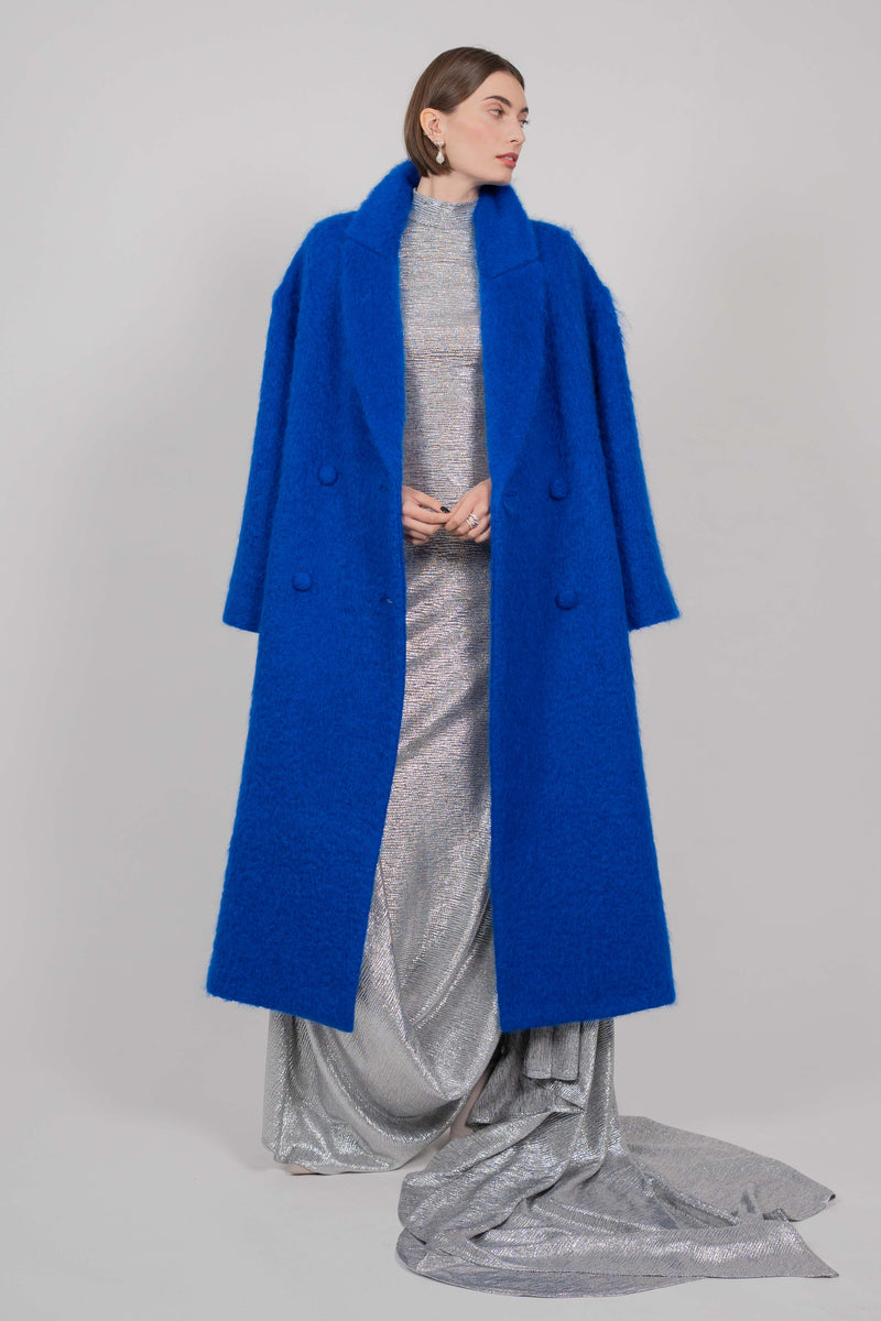 LONG COAT BLURR BLUE