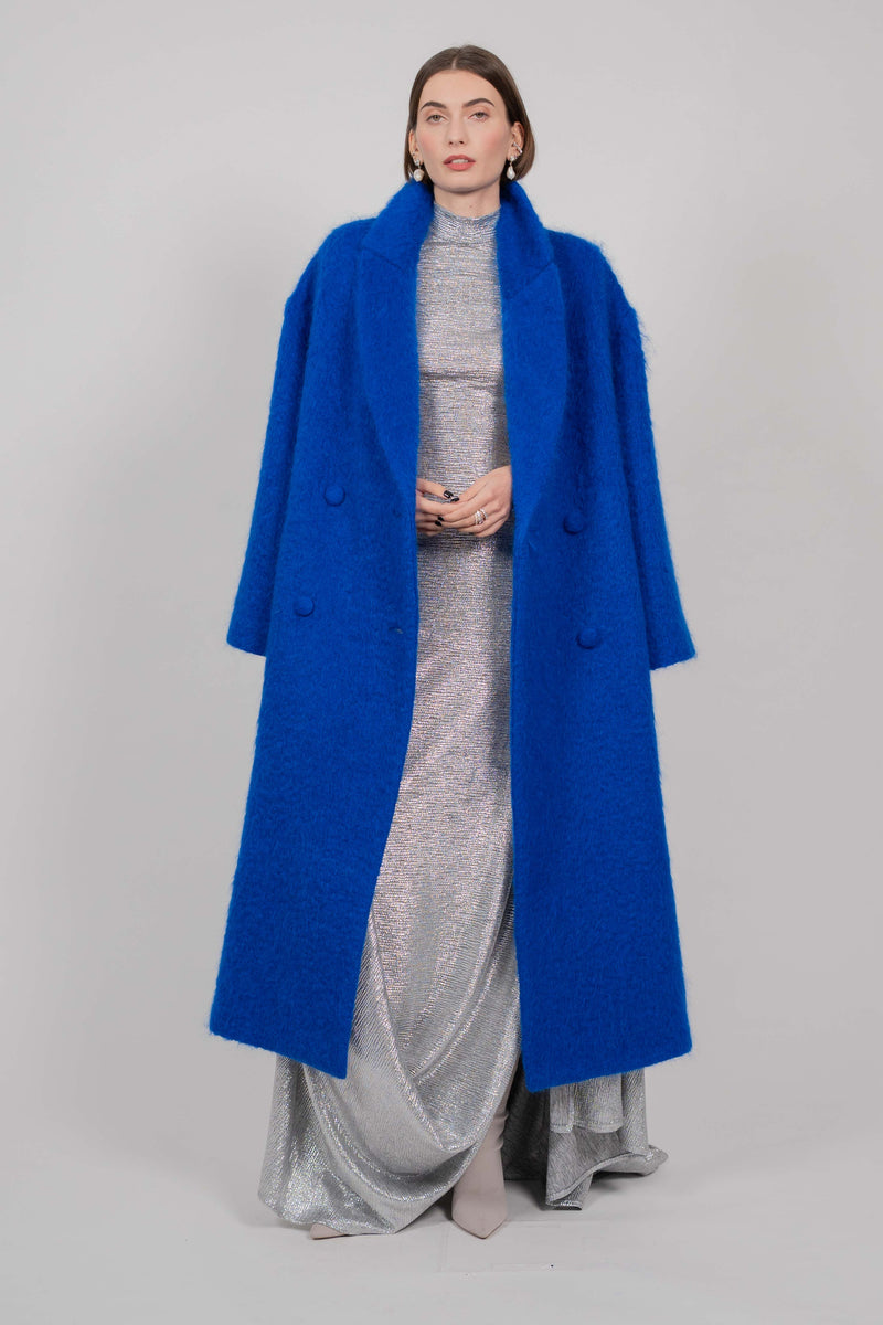 LONG COAT BLURR BLUE