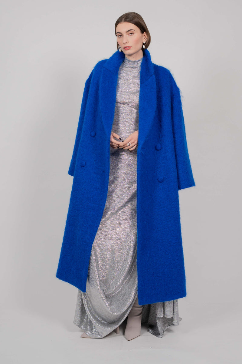 LONG COAT BLURR BLUE