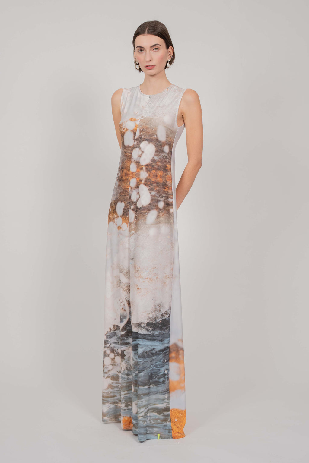 ELASTIC DRESS MAXI - (WILD SEA)