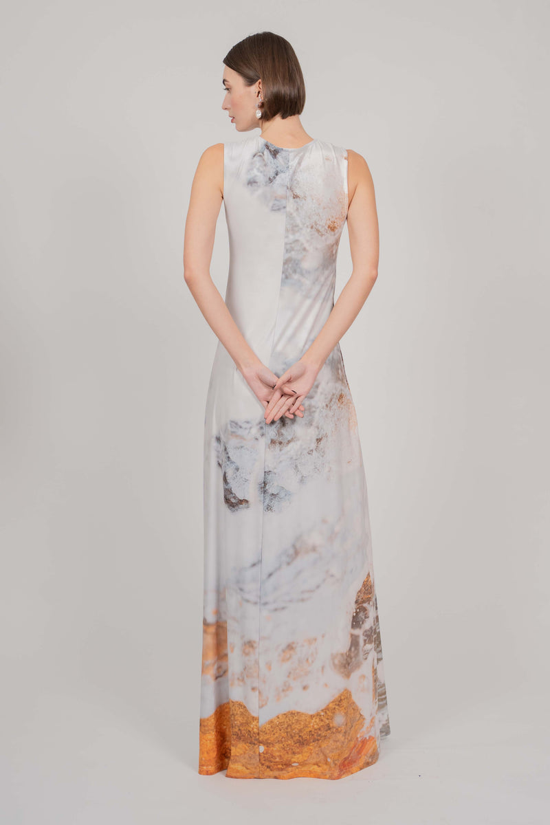 ELASTIC DRESS MAXI - (WILD SEA)