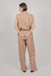 SLEEVELESS JUMPSUIT (CAMEL)