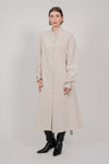 COTTON SHIRT MAXI DRESS (STONE)