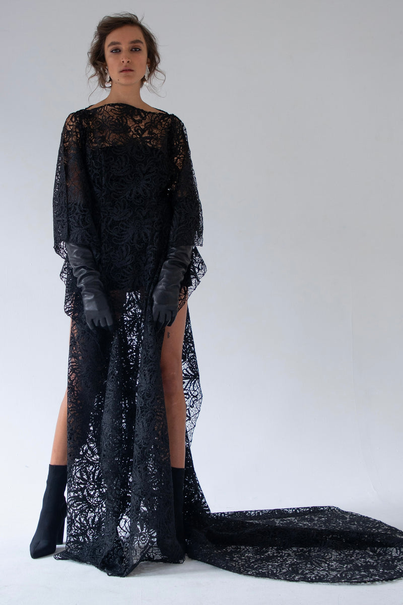 MAXI LACE DRESS – BLACK - RENTAL