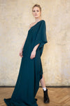 ASYMMETRIC SILK GOWN - RENTAL