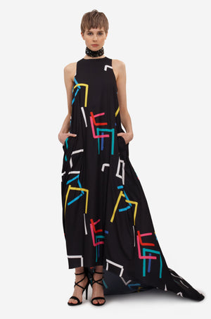MAXI DRESS COLOR PRINT - RENTAL