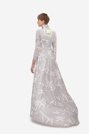 TURTLENECK MAXI DRESS WITH MARKS